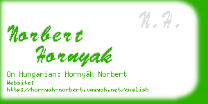 norbert hornyak business card